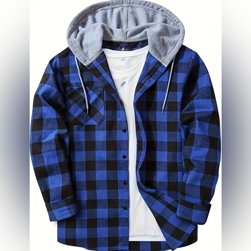 New men’s hooded shirt XXL